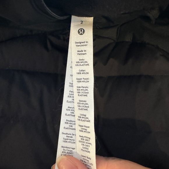 lululemon women's down for it all jacket half zip 2 - Picture 2 of 5